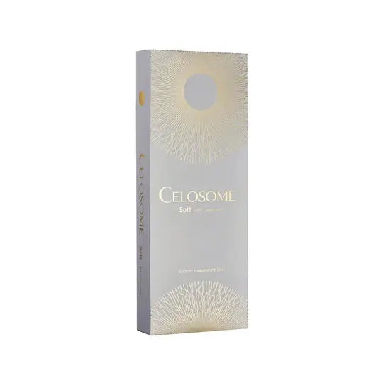 Celosome Soft hyaluronic acid filler for fine lines and wrinkles, promoting gentle skin rejuvenation and nutrination.