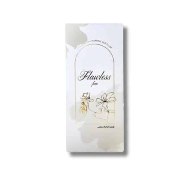 FLAWLESS Fine 2x1ml hyaluronic acid gel packaging for softening fine lines by Nutrination.
