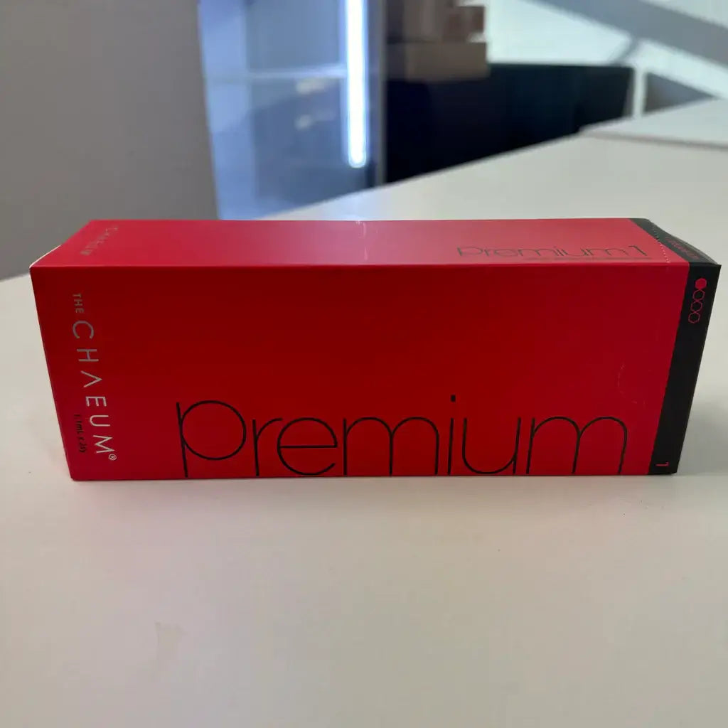 CHAEUM PREMIUM No.1 superficial line corrector packaging designed for precision and natural facial integration, emphasizing nutrination.