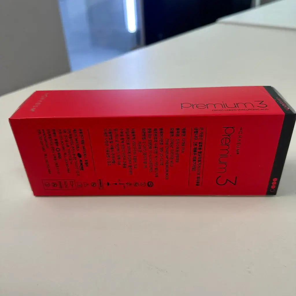 CHAEUM PREMIUM No.3 deep tissue filler packaging for facial structure restoration and volume enhancement.