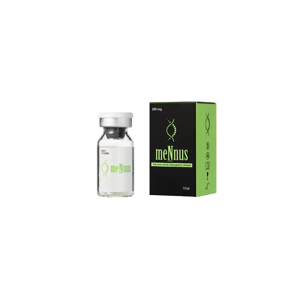 MENNUS PLA 200 MG collagen-stimulating filler with polylactic acid and carboxymethyl cellulose for easy injection.