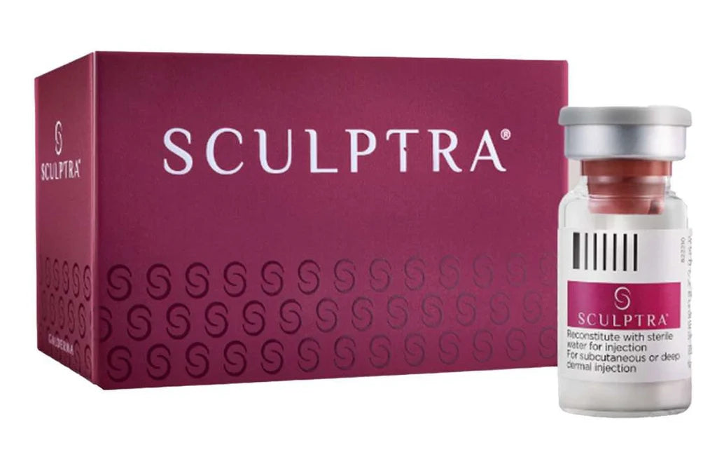 NutriNation Sculptra filler vial and maroon packaging box buy sculptra canada