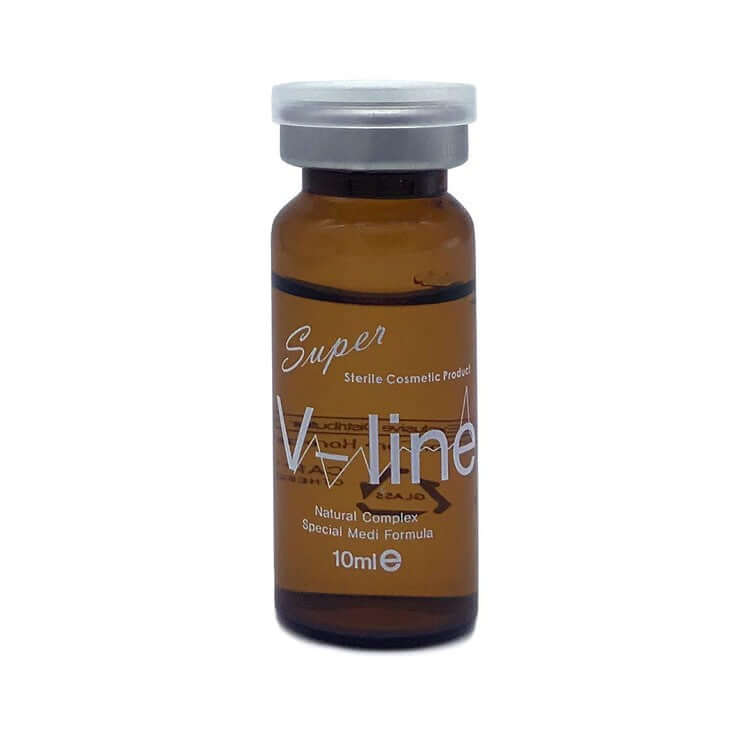 Super V Line Sol 10ml vial from Nutrination, a specialized adipose-dissolving cosmetic solution.