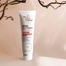 White Sun Cream 50g by Nutrination, delivering SPF protection and skin brightening benefits for a radiant complexion.