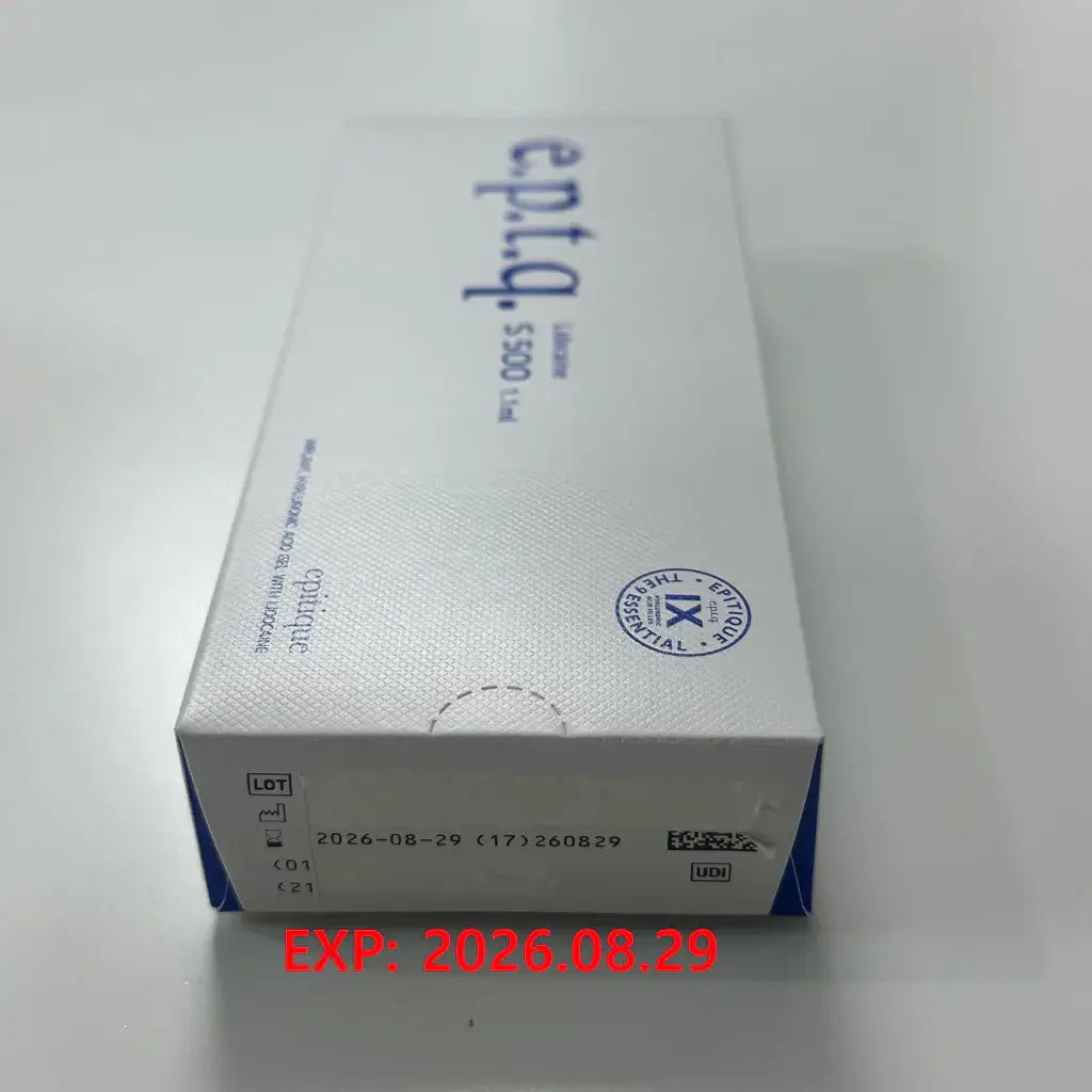 EPTQ S500 high-density filler packaging for volume and contour, ideal for jawline sculpting and wrinkle correction.