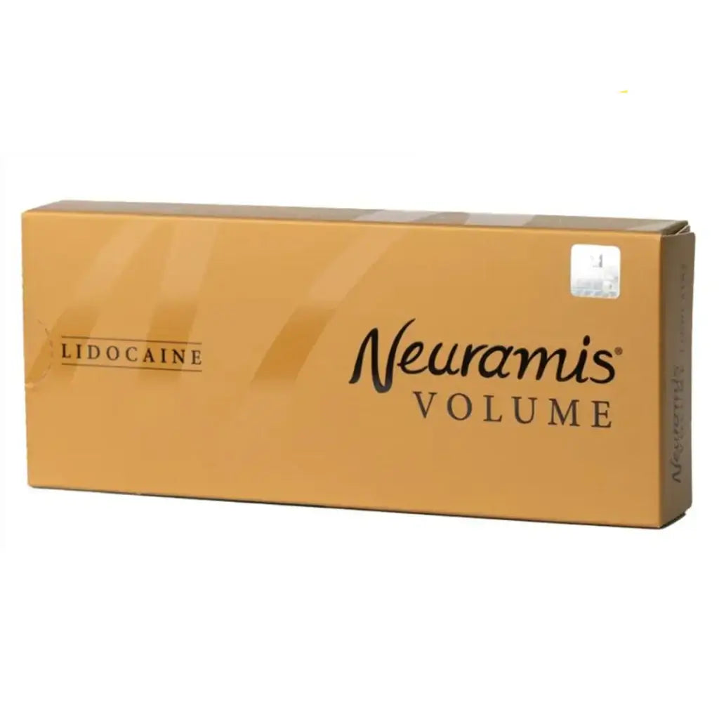 Neuramis Volume high-density filler box designed for deep volume restoration and facial contouring.