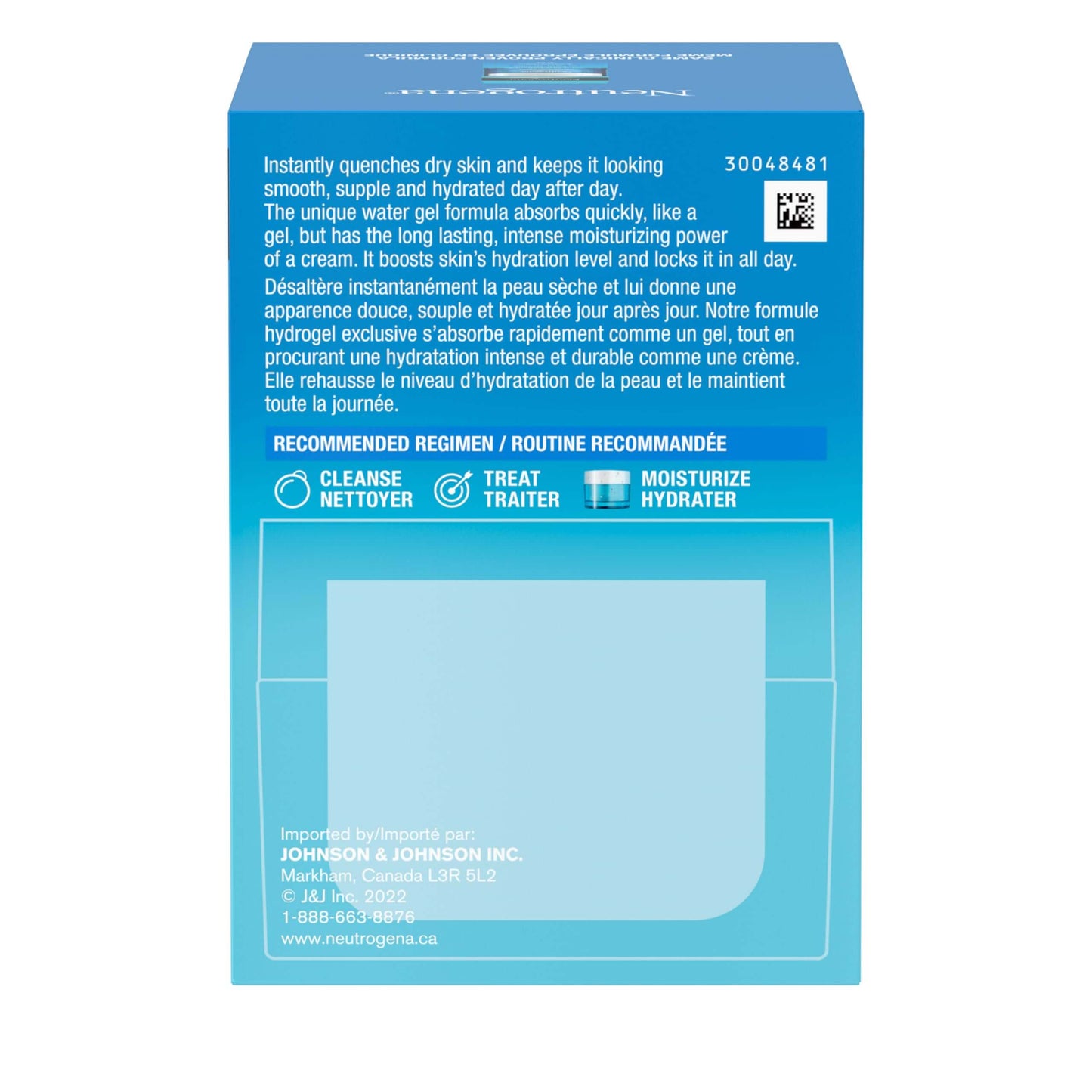 Neutrogena Hydro Boost Gel Cream 47ml packaging, hydrating formula with hyaluronic acid for quick moisture absorption.
