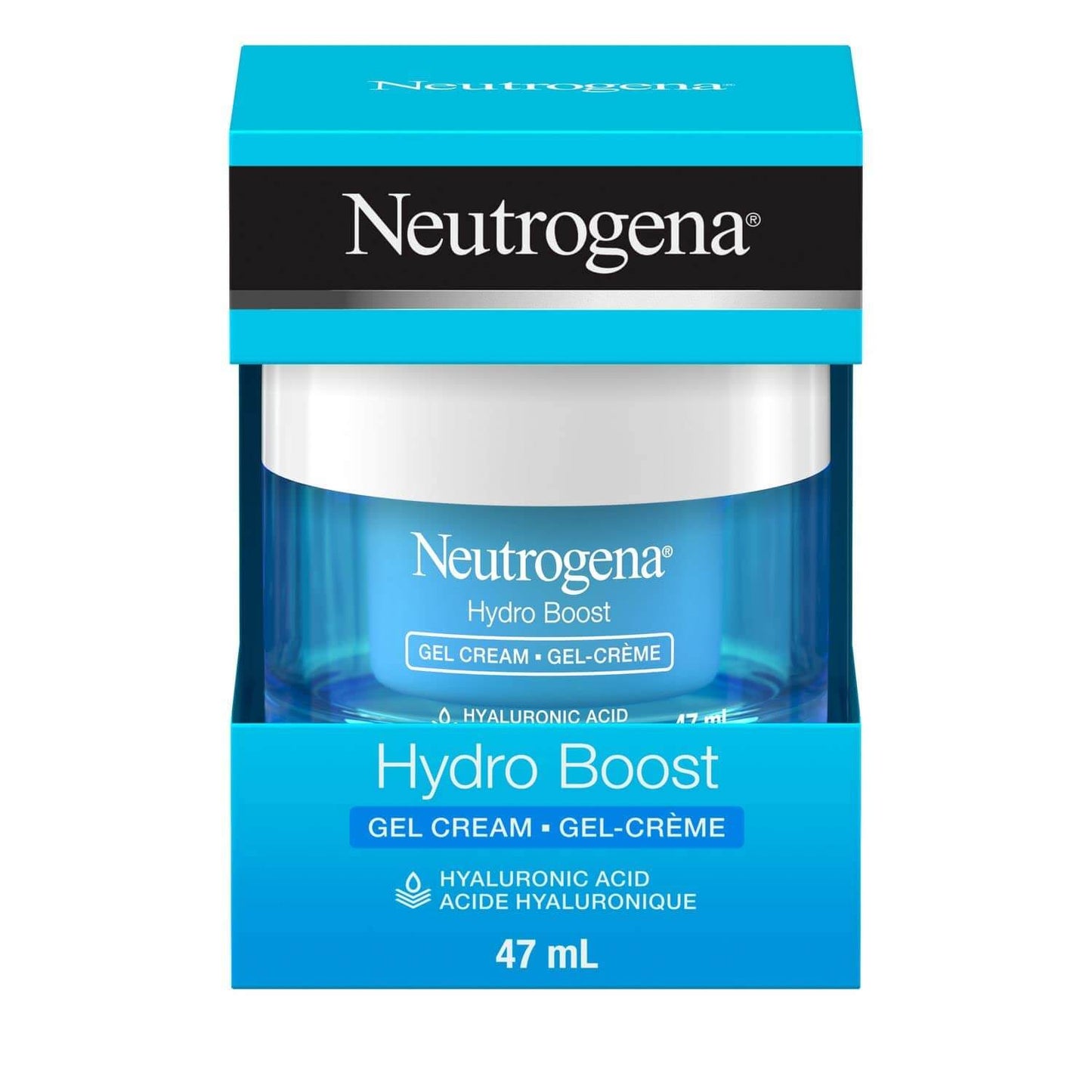 Neutrogena Hydro Boost Gel Cream 47ml with hyaluronic acid and oil-free formula for intense hydration.