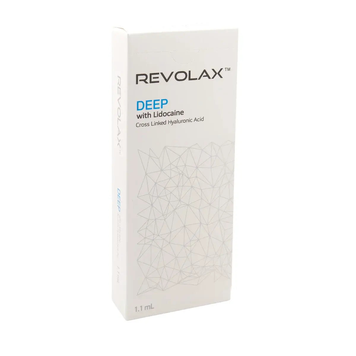 Revolax Deep 1.1ml filler from Nutrination for wrinkle correction and soft tissue augmentation.