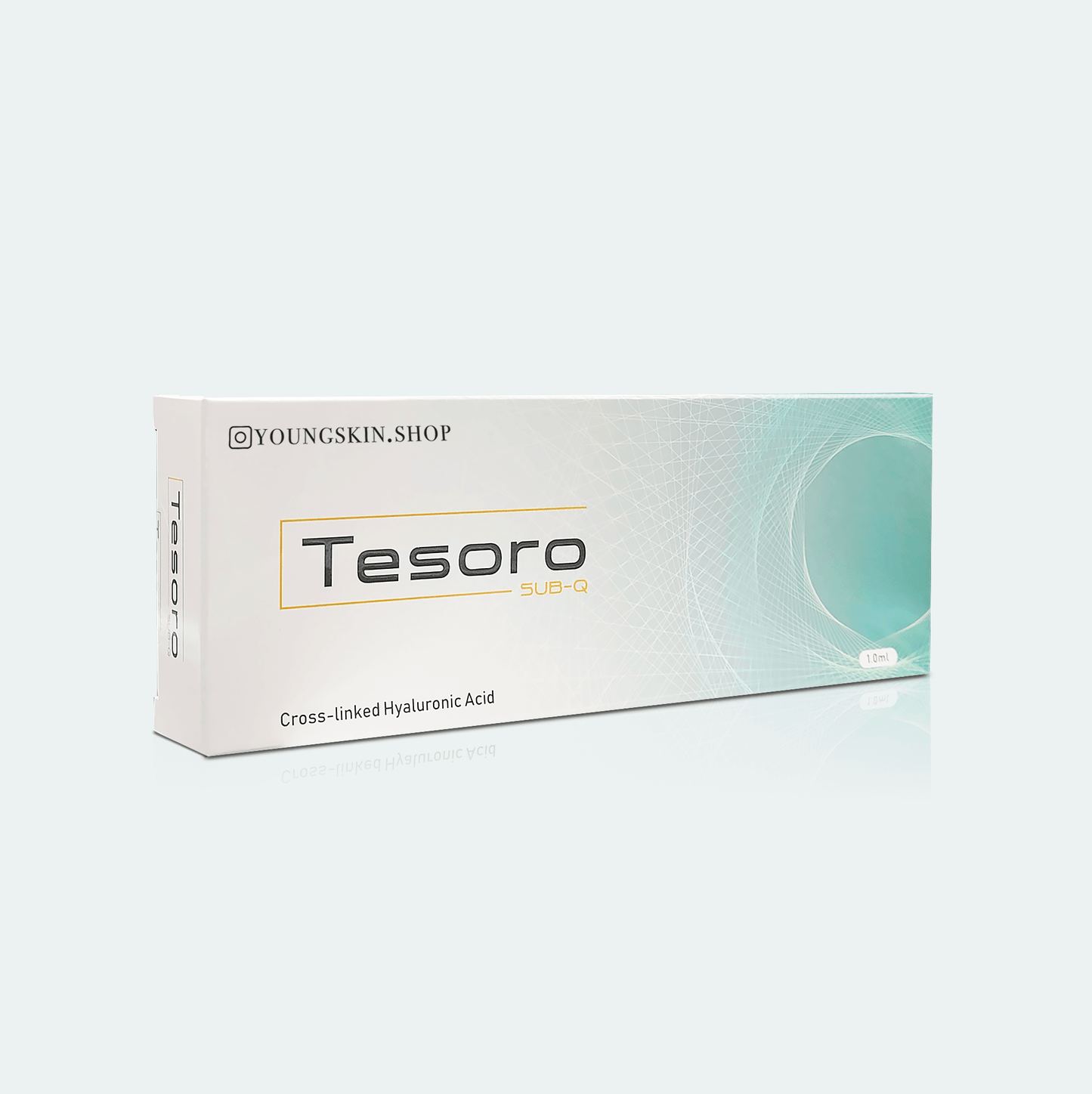 TESORO Sub-Q packaging featuring high-density gel for structural support and deep subcutaneous placement.