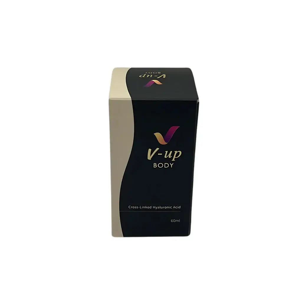 V-up Body hyaluronic acid filler box for body contouring and non-surgical lifting from Nutrination.