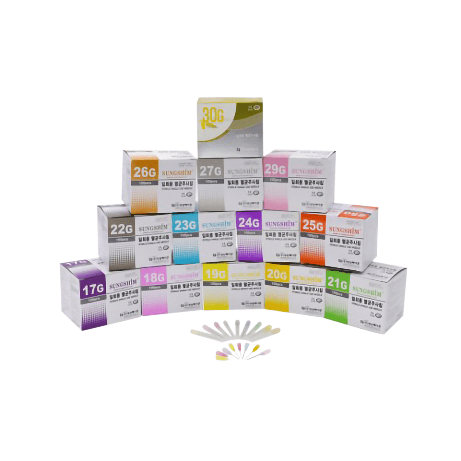 Boxes of medical syringes and cannulas in various sizes for purchase medical syringes and cannulas collection
