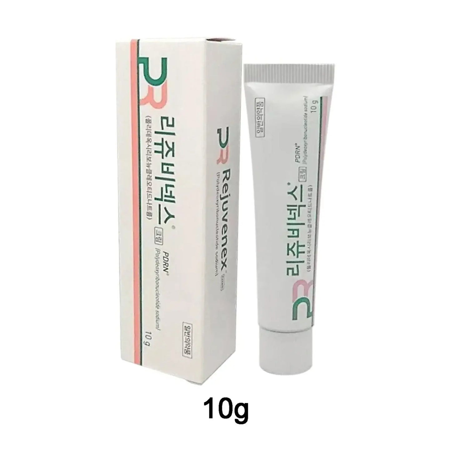 Rejuvenex Concentrated PDRN Cream tube and box for intensive skin renewal, hydrating and nourishing for youthful skin.