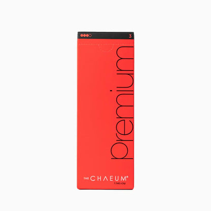 CHAEUM PREMIUM No.3 packaging for deep tissue filler enhancing facial structure and volume restoration.