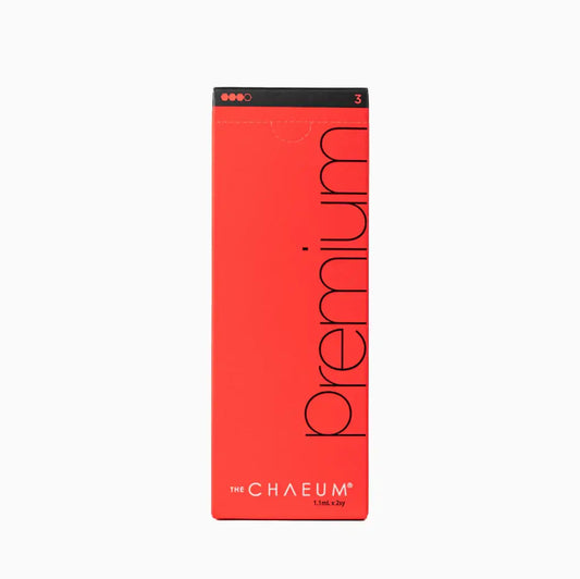 CHAEUM PREMIUM No.3 packaging for deep tissue filler enhancing facial structure and volume restoration.