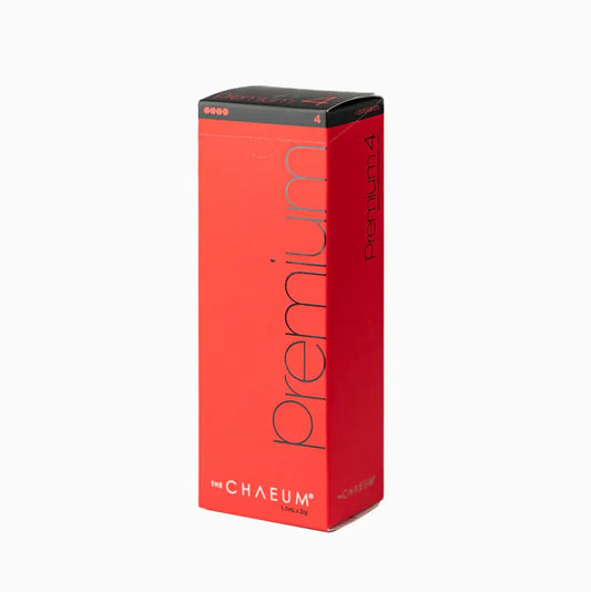 CHAEUM PREMIUM No.4 volumizing filler box, ideal for facial contour enhancement and sculpting.