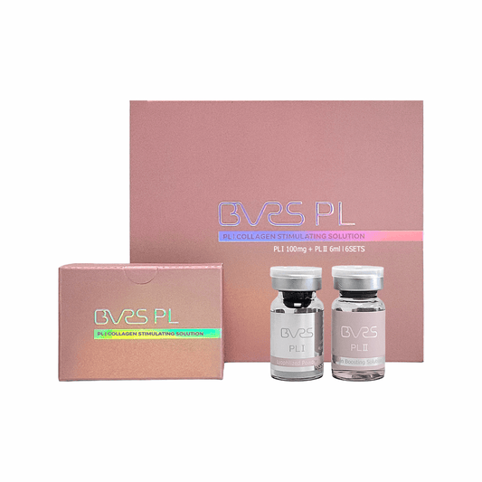 BVRS PL Polynucleotide and HA Booster packaging with vials for lasting hydration and skin rejuvenation.