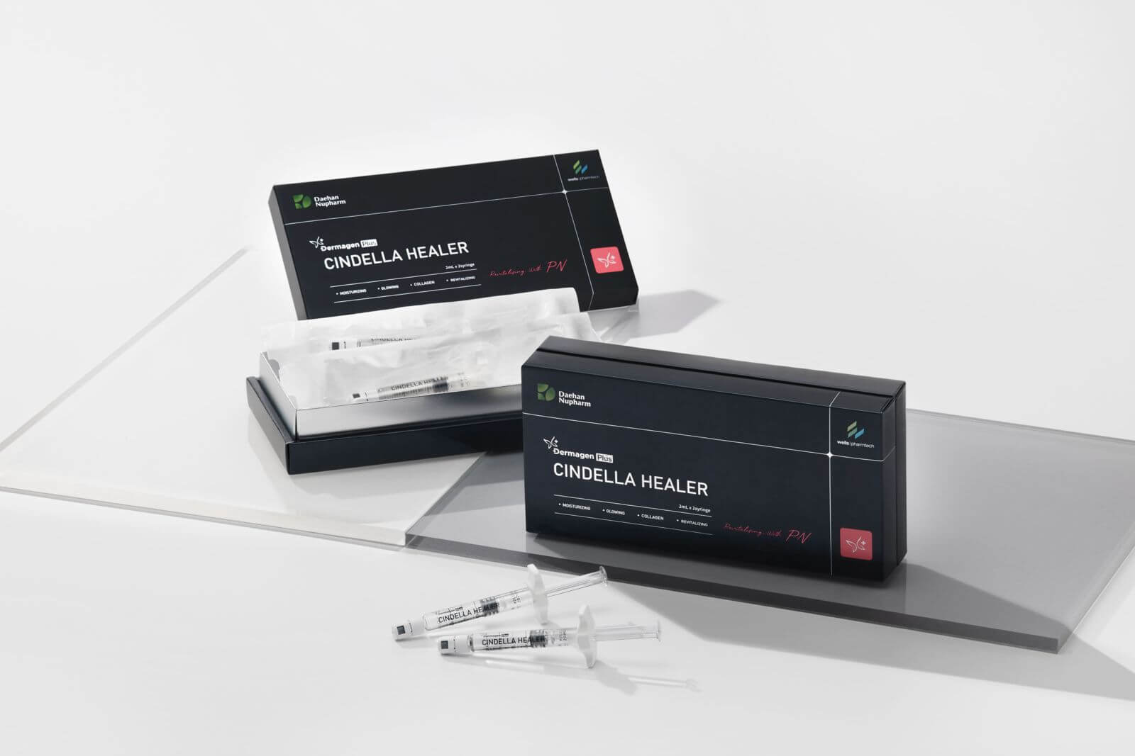 Cindella Healer PN 2 x 2ml skin repair applicators with peptide complex for tissue regeneration and nutrination.