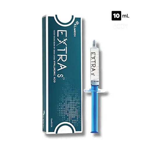 EXTRA S Balanced Body Contour Gel in 10 mL syringe, enriched with hyaluronic acid and micro-beads for enhanced volume. Nutrination.