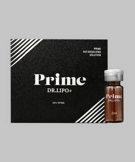 Dr. LIPO PRIME premium fat-reducing serum, 10 vials of 2ml each, with anti-aging complex and Nutrination formula.