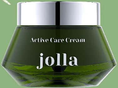 JOLLA Active Cream jar showcasing barrier-building moisturizer with hydrating actives for deep skin nourishment.