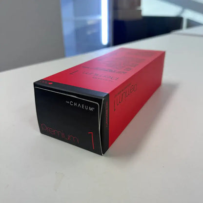 CHAEUM PREMIUM No.1 packaging – Superficial line corrector for precise anti-aging treatment and skin nutrination.