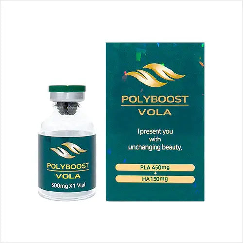 POLYBOOST VOLA 600 MG vial and packaging for advanced collagen stimulation and beauty enhancement.