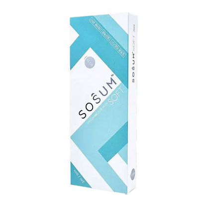 SOSUM Soft 3mL packaging, a gentle gel for subtle enhancements and hydration in skincare.