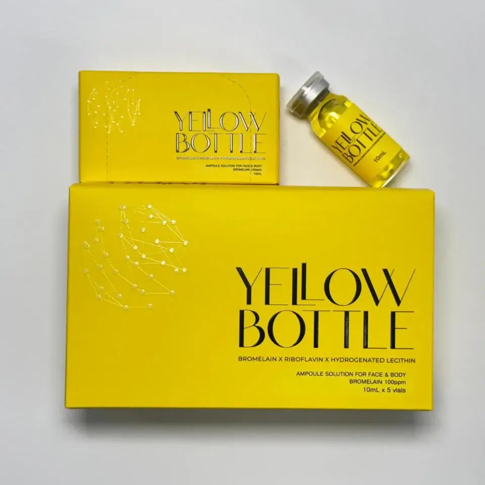 Image of YELLOW BOTTLE (5 x 10ml) for fat metabolism, featuring riboflavin and bromelain, from Nutrination.