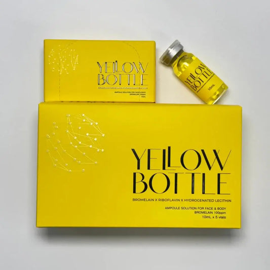Image of YELLOW BOTTLE (5 x 10ml) for fat metabolism, featuring riboflavin and bromelain, from Nutrination.