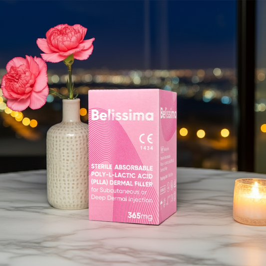 Nutrinations Bellisima skin booster box on marble table with flowers and candle buy bellisima canada