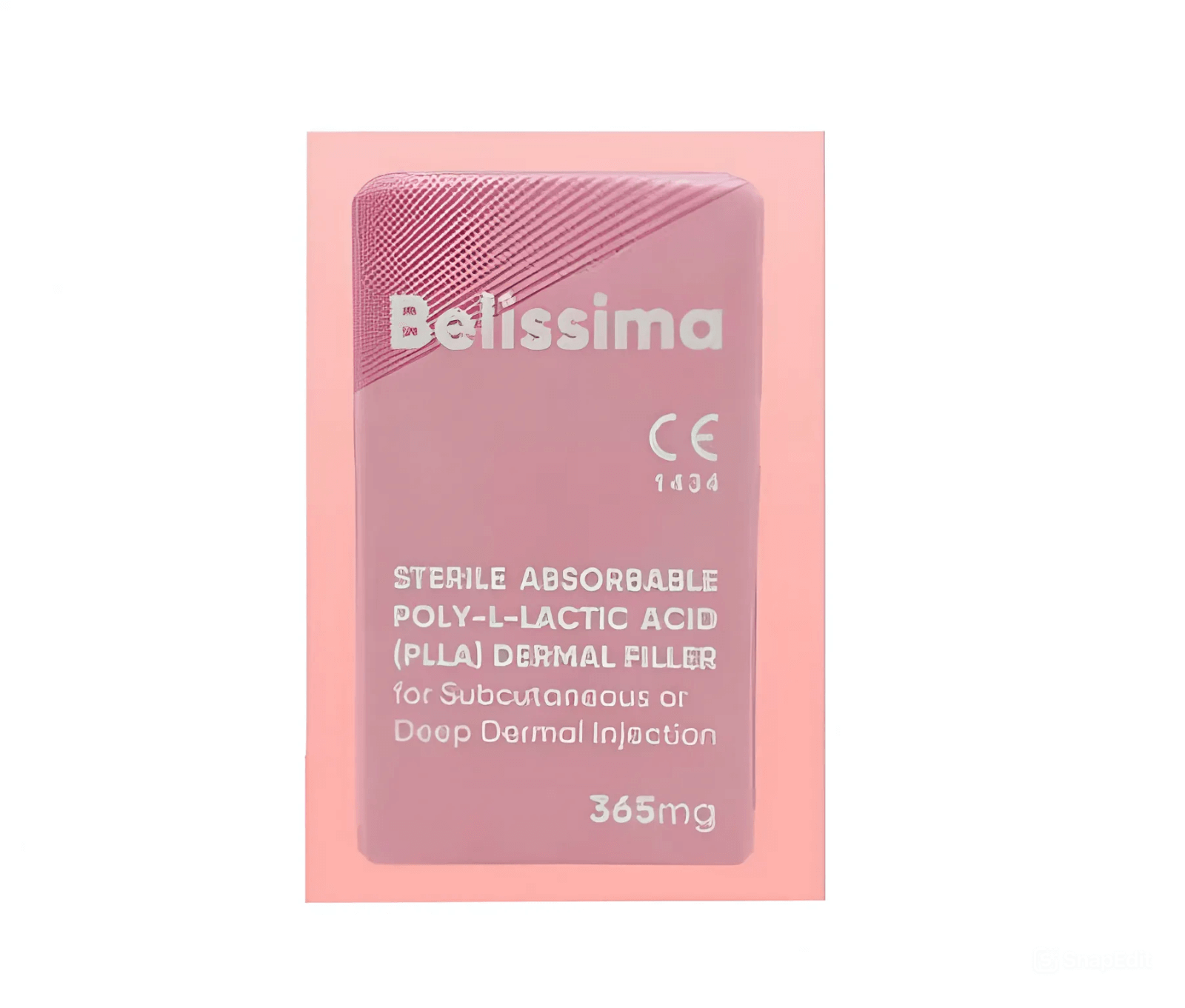 Belissima 365mg PLLA dermal filler pack, CE-certified product at Nutrination for youthful skin transformation.