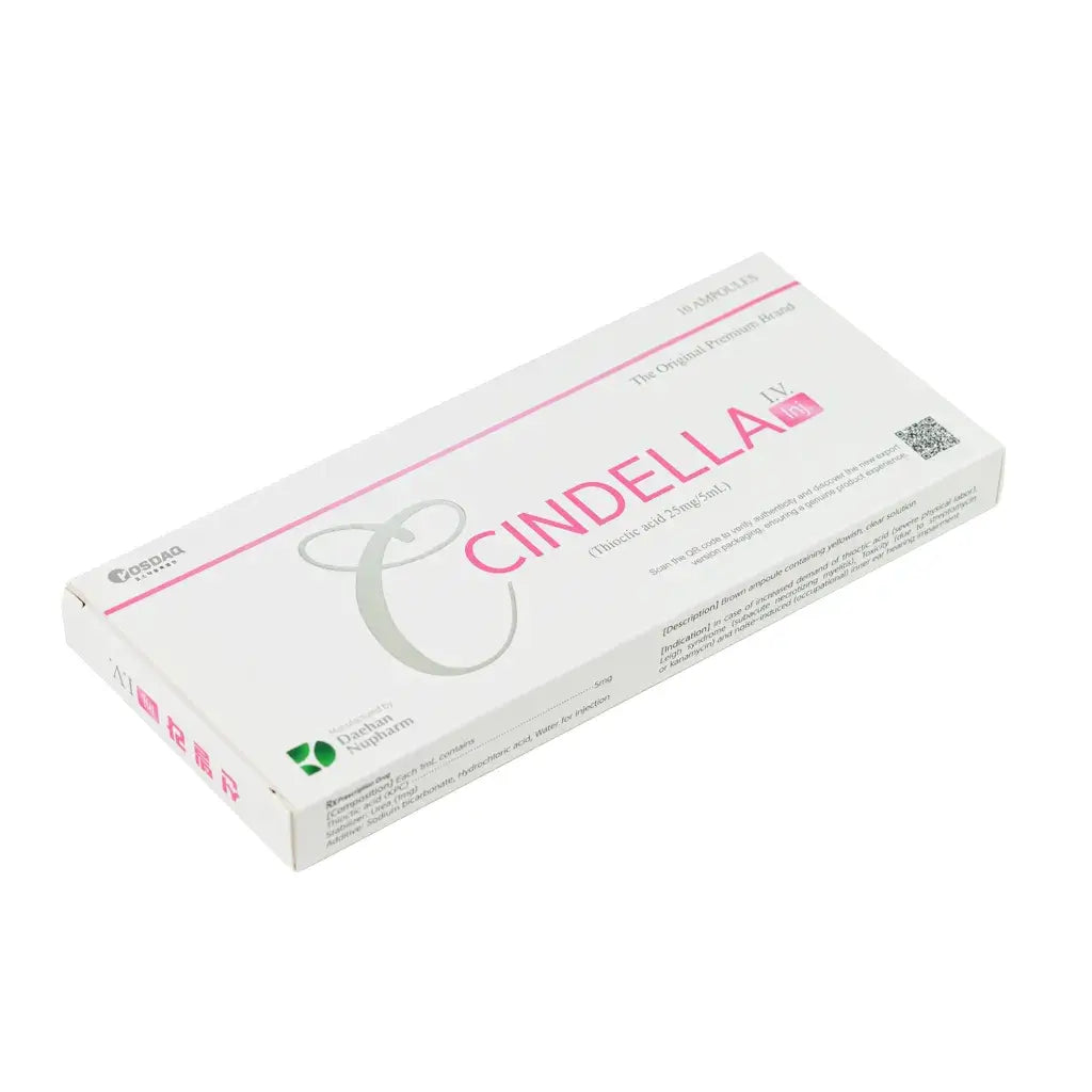 Cindella (5ml x 10A) by DHNP packaging, enhancing skincare with thioctic acid and vitamin C from Nutrination.