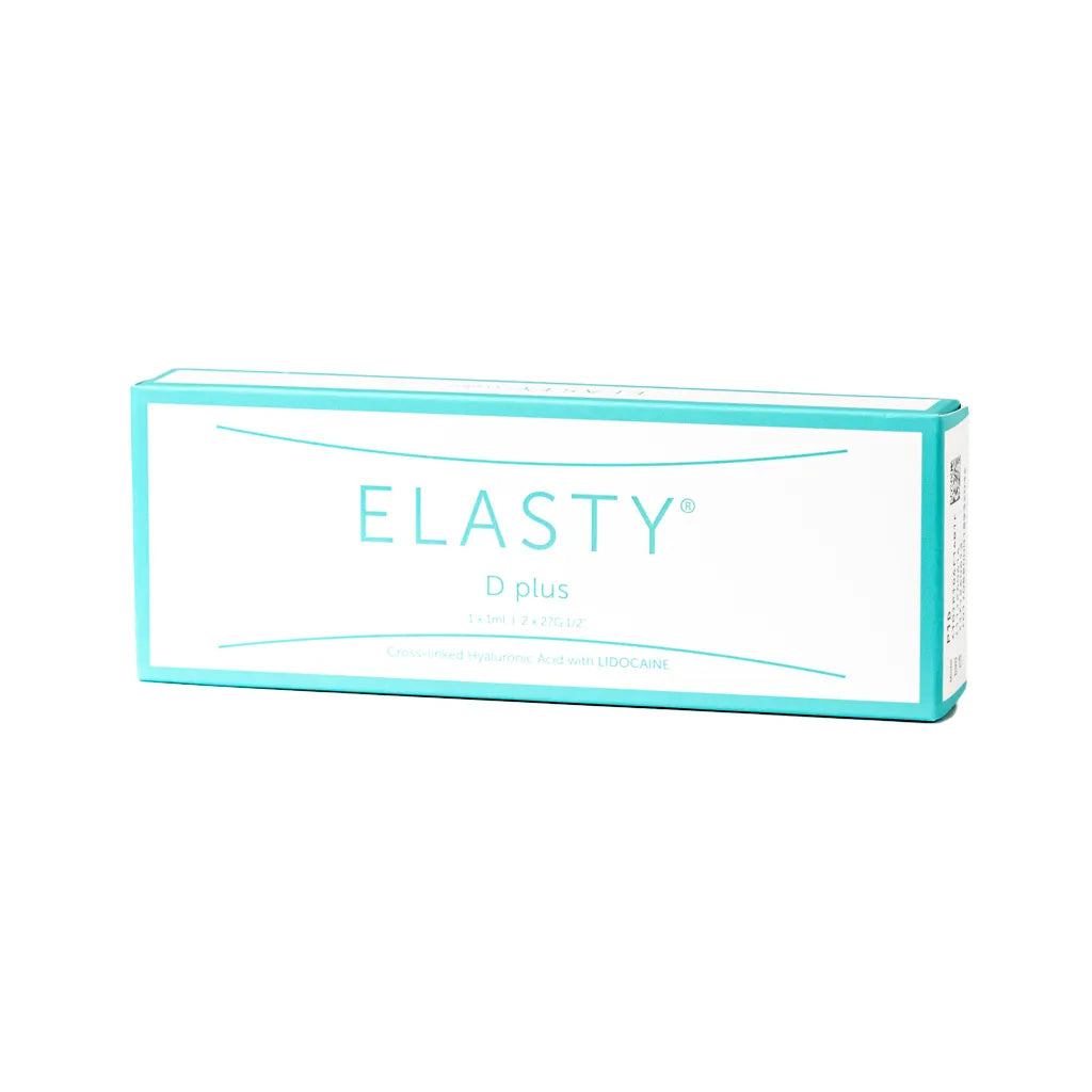 Elasty D Plus Dermal Filler by Nutrinations in a turquoise box. Buy Elasty D Plus Canada.