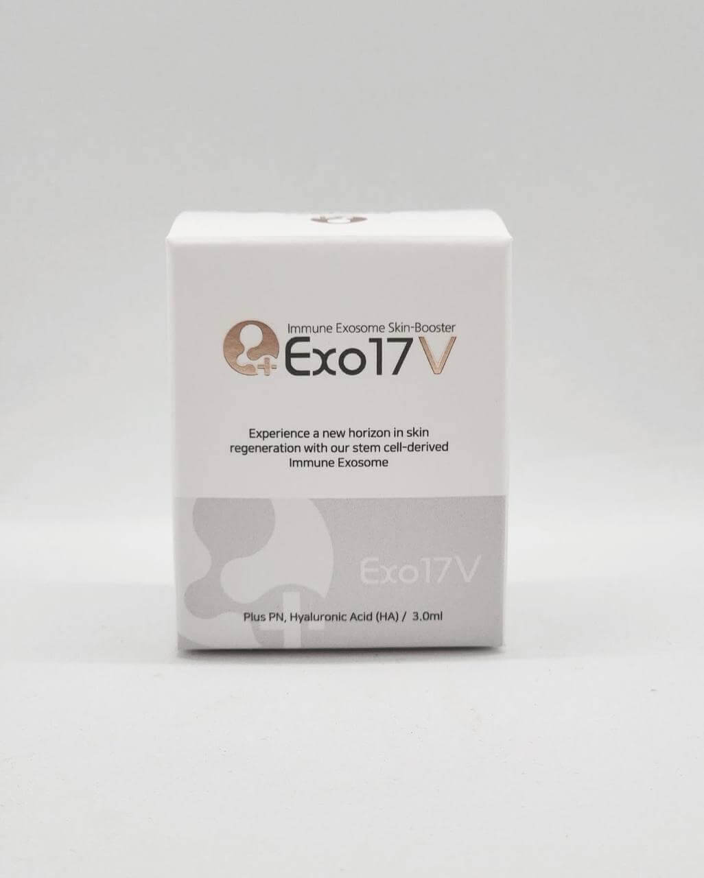 EXO 17 V by Nutrination, a 3ml immune exosome skin booster for rejuvenation and tissue repair.