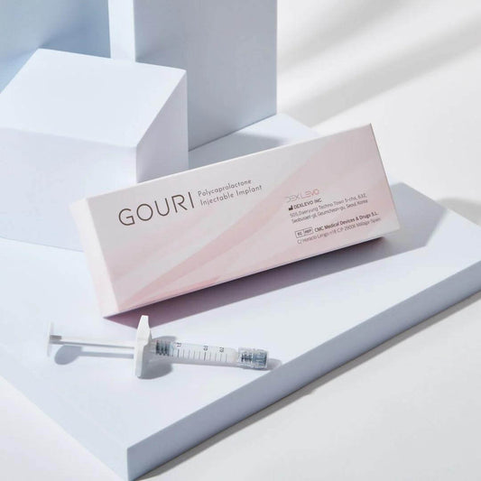 Gouri 1ml polycaprolactone injectable implant from Nutrination, designed for skin rejuvenation and collagen stimulation.