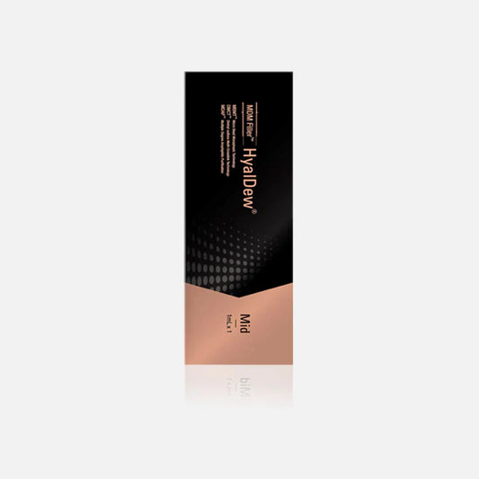 Nutrinations HyalDew Mid Dermal Filler Packaging for aesthetic treatments, ideal to buy hyaldew mid Canada