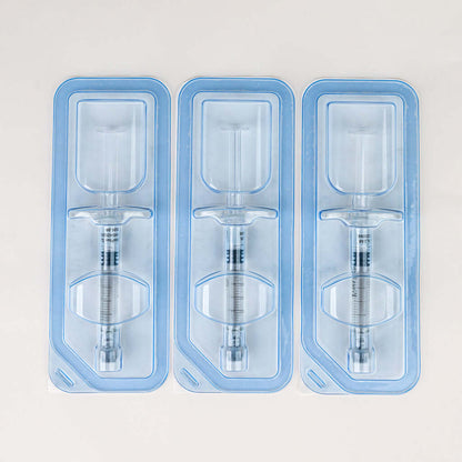 Kiara Reju by Nutrination: three sealed syringes for skin hydration and rejuvenation with PDRN and hyaluronic acid.