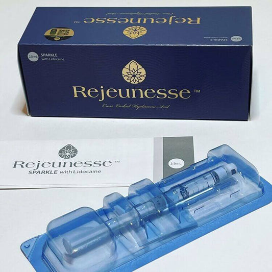 Rejeunesse Sparkle 2.5ml applicators, perfect for skin revitalization and hydration, available through Nutrination.