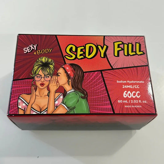 SEDY FILL Body Filler box showcasing high-volume HA for non-surgical body shaping treatments. Perfect for curves!