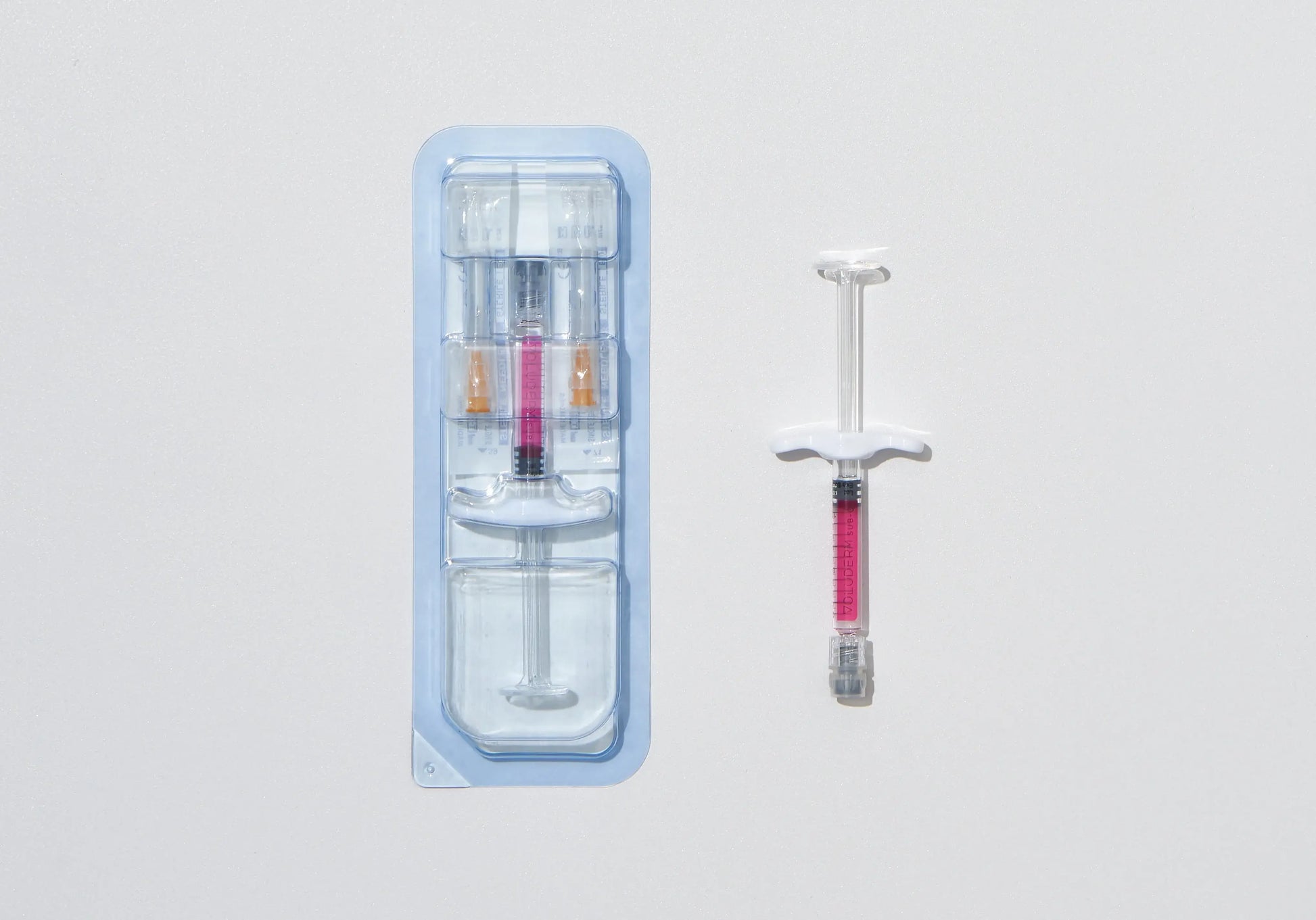 Voluderm SubQ hyaluronic acid filler syringe in packaging for deep facial volume enhancement.