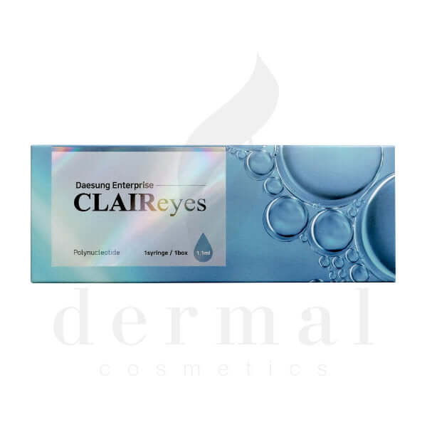 Clair Eyes product box by Nutrination, 1.1ml polynucleotide for dark circles and puffiness under eyes.