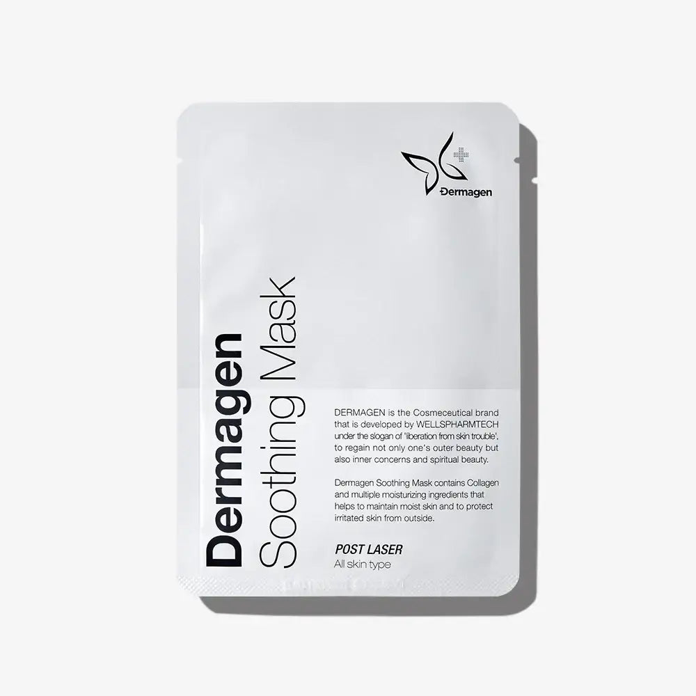 NutriNation Dermagen Post Laser Soothing Mask for immediate relief and hydration after laser treatments.