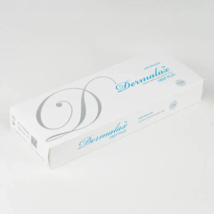 Dermalax Deep Plus packaging, 1.1ml size, for treating facial wrinkles, available at Nutrination.