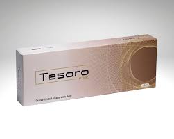 TESORO Fine hyaluronic acid gel packaging, promoting hydration for fine wrinkles and enhancing skin health with Nutrination.