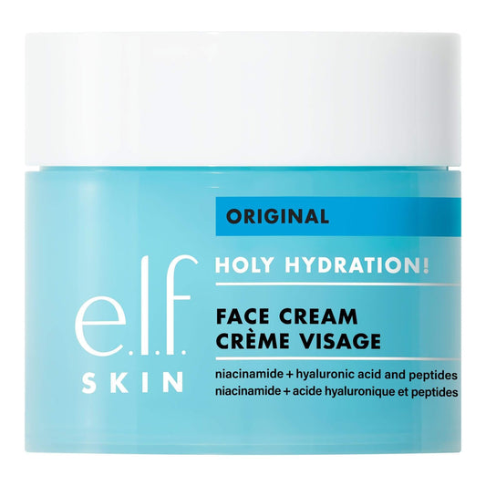 NutriNation e.l.f. Holy Hydration face cream, a nourishing moisturizer with niacinamide and hyaluronic acid.