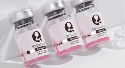 Exomuhly regenerative exosome therapy vials for skin repair and glow, each 3ml, delivering powerful nutrients.