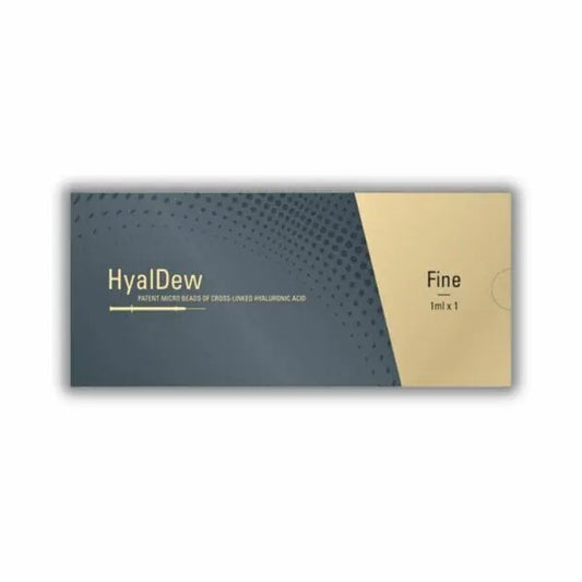Nutrinations HyalDew Fine Dermal Filler 1ml packaging for skin hydration, ideal to buy hyaldew fine canada
