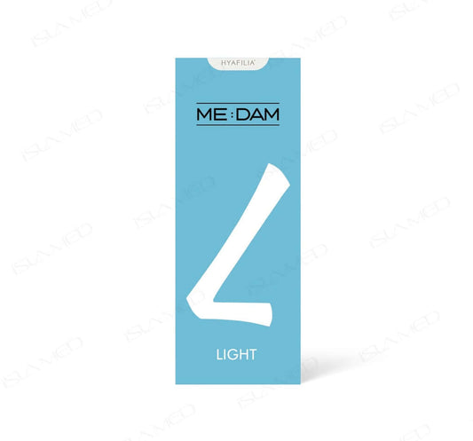 HYAFILIA ME:DAM Light Plus packaging for delicate areas, enhancing skin nutrition and smoothing fine lines.