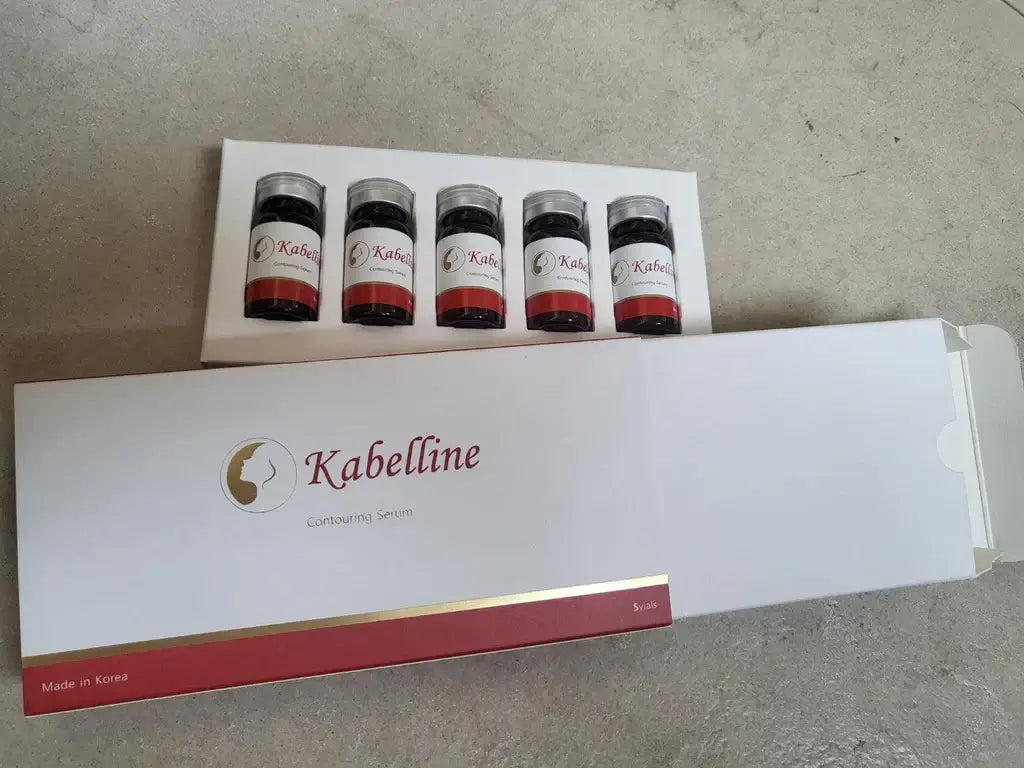 KABELLINE adipose dissolving solution 5x8ml vials in box for targeted body contouring, Made in Korea.